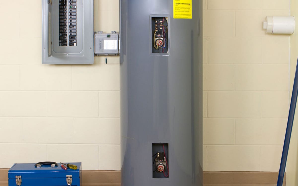 New tank water heater installed in a southside Indiana home