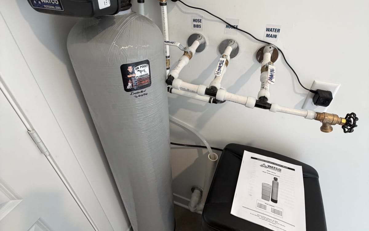 WATCO water softener system installed by On Point Plumbing