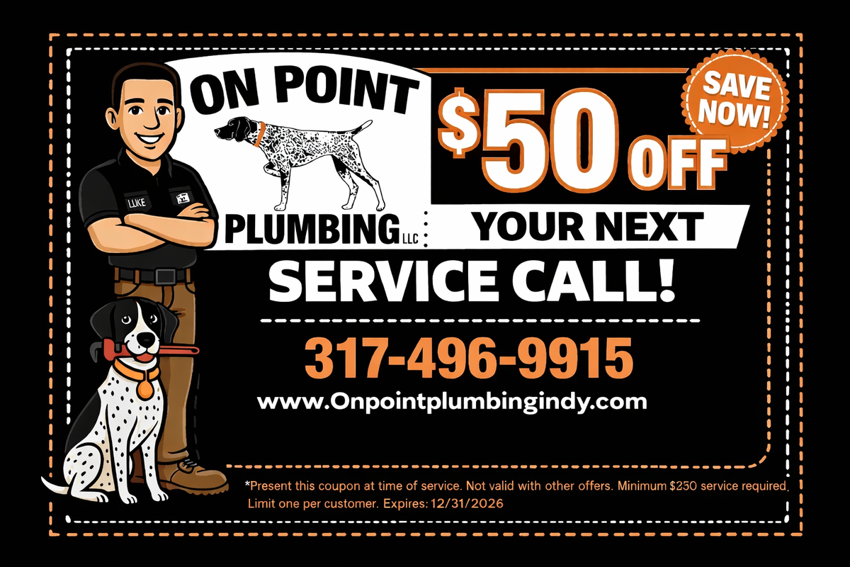 On Point Plumbing coupon — $50 off your next service call