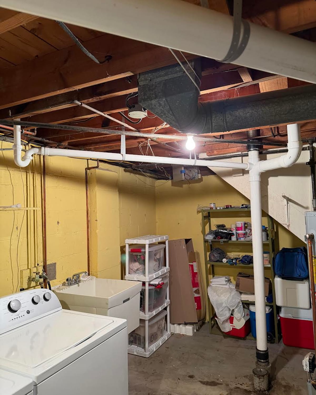 Clean new PEX and PVC lines after an On Point basement repipe