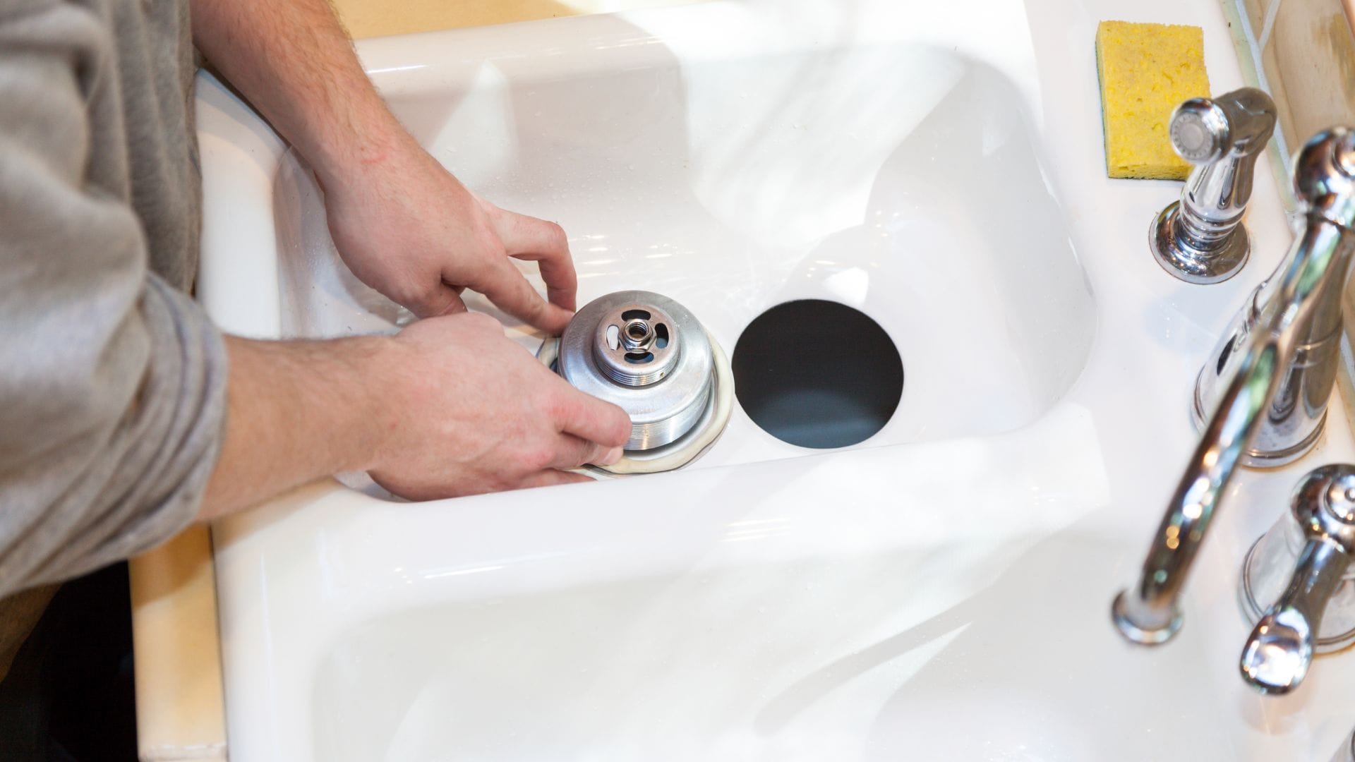 New garbage disposal installed in a Plainfield kitchen